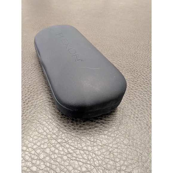 Genuine Flexon Designer Eyeglass Sunglass Hard Shell Case Dark Blue / Charcoal - Picture 3 of 13